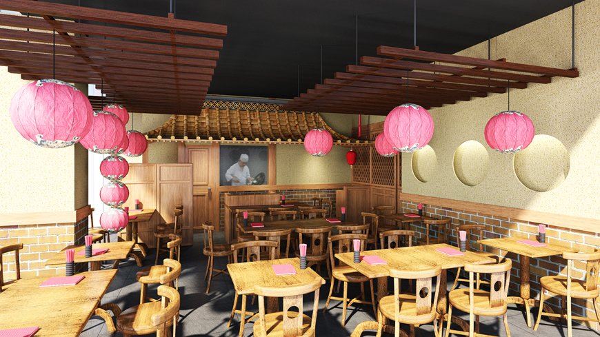 フォトリアルCG 建築パース 店舗パース 中華店