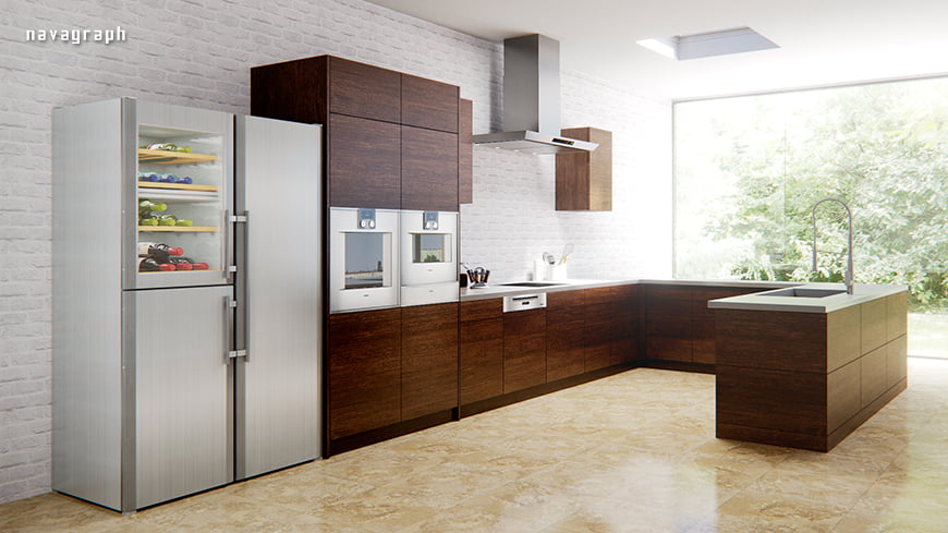 フォトリアルCG 建築パース システムキッチン