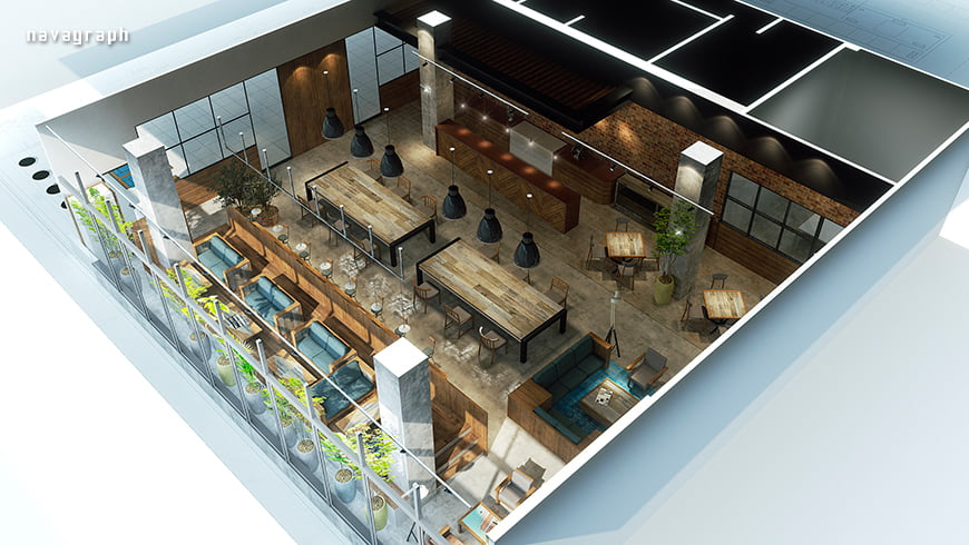 フォトリアルCG 建築パース 長岡データセンター 内観 03