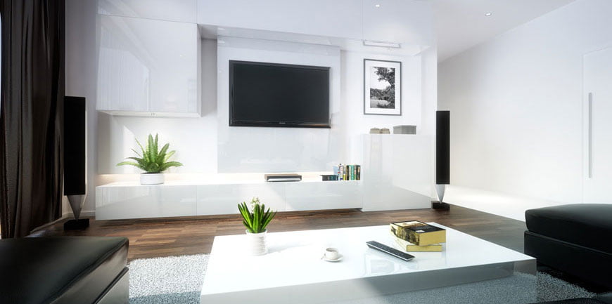 フォトリアルCG 建築パース リビングルーム オリジナル 04