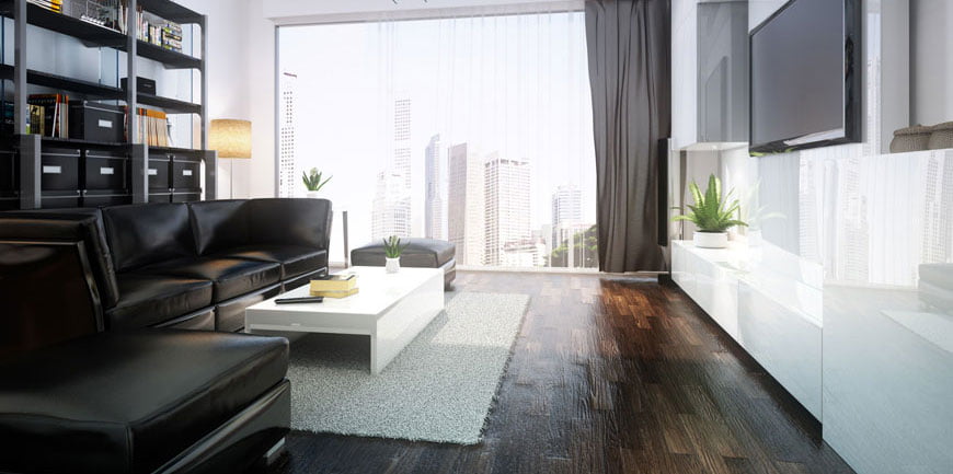 フォトリアルCG 建築パース リビングルーム オリジナル 05