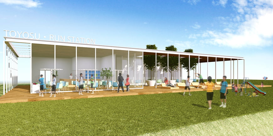 フォトリアルCG 建築パース 外観 RUNステーション 02