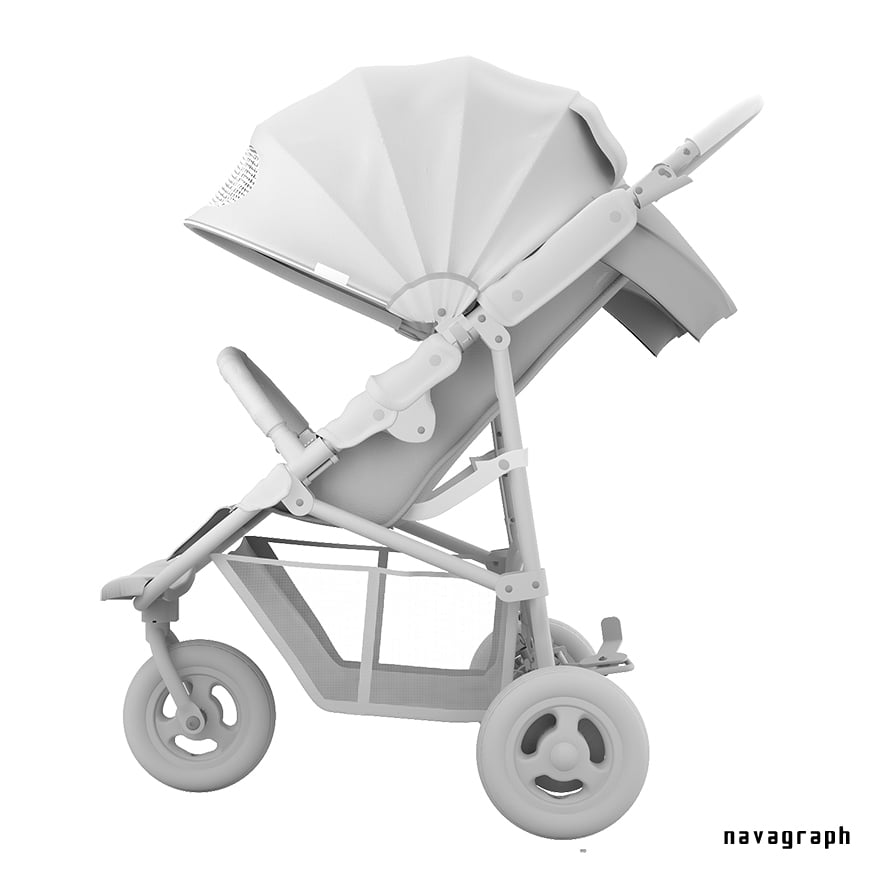 フォトリアルCG プロダクト CG airbuggy ベビーカー パース 03