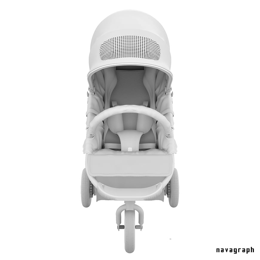 フォトリアルCG プロダクト CG airbuggy ベビーカー パース 04